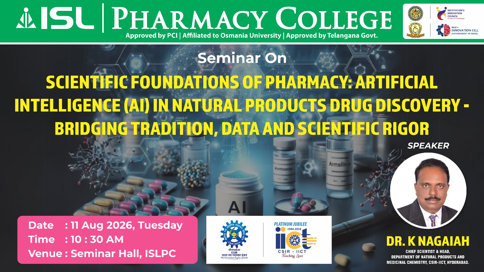 ISL Pharmacy College Banner